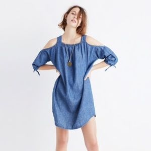 ❌ sold ❌ Madewell Cold Shoulder Chambray Dress
